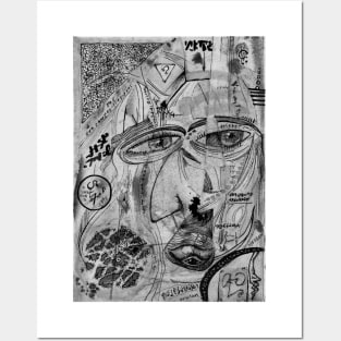 Abstract Uncoloured Haze Posters and Art